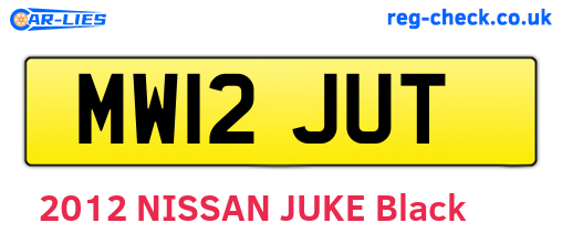 MW12JUT are the vehicle registration plates.