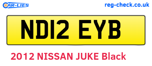 ND12EYB are the vehicle registration plates.