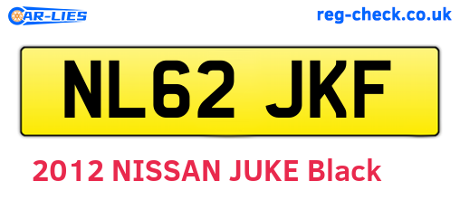NL62JKF are the vehicle registration plates.