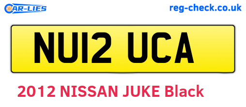 NU12UCA are the vehicle registration plates.