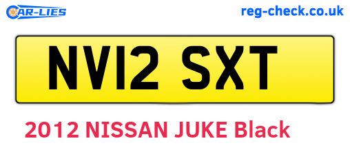 NV12SXT are the vehicle registration plates.