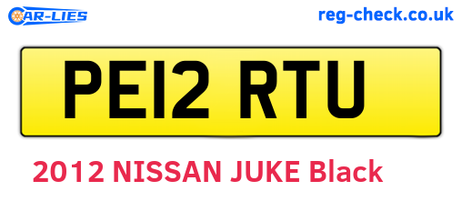 PE12RTU are the vehicle registration plates.