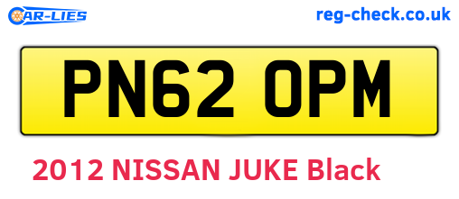 PN62OPM are the vehicle registration plates.
