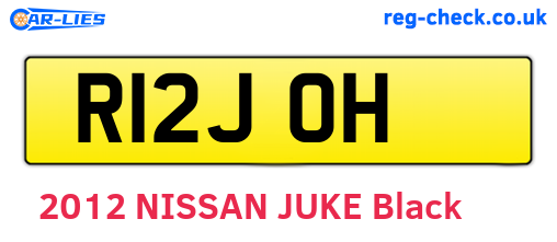 R12JOH are the vehicle registration plates.