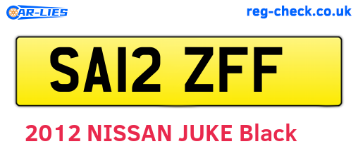 SA12ZFF are the vehicle registration plates.