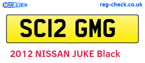 SC12GMG are the vehicle registration plates.