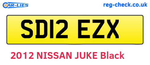 SD12EZX are the vehicle registration plates.