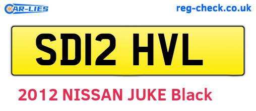 SD12HVL are the vehicle registration plates.