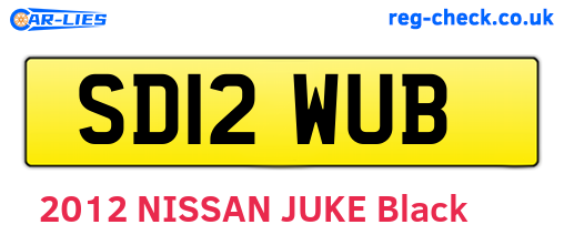 SD12WUB are the vehicle registration plates.
