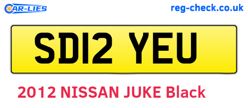 SD12YEU are the vehicle registration plates.
