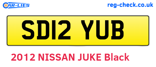 SD12YUB are the vehicle registration plates.