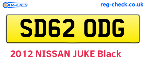 SD62ODG are the vehicle registration plates.