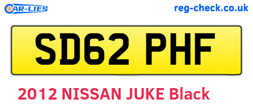 SD62PHF are the vehicle registration plates.