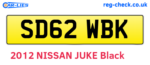 SD62WBK are the vehicle registration plates.