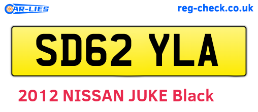 SD62YLA are the vehicle registration plates.