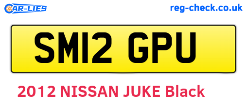 SM12GPU are the vehicle registration plates.