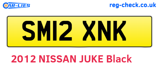 SM12XNK are the vehicle registration plates.