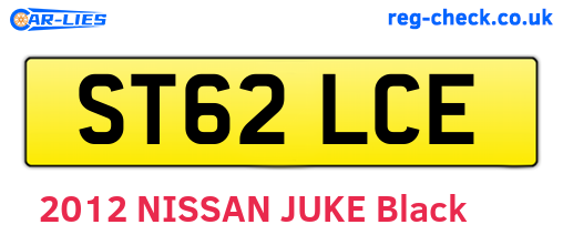 ST62LCE are the vehicle registration plates.