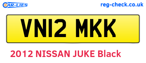 VN12MKK are the vehicle registration plates.