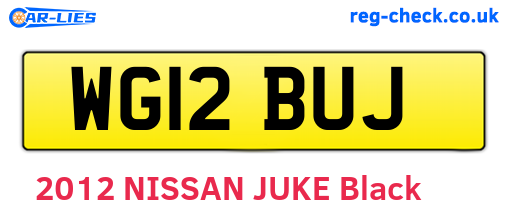 WG12BUJ are the vehicle registration plates.