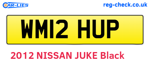WM12HUP are the vehicle registration plates.