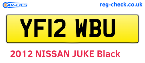 YF12WBU are the vehicle registration plates.