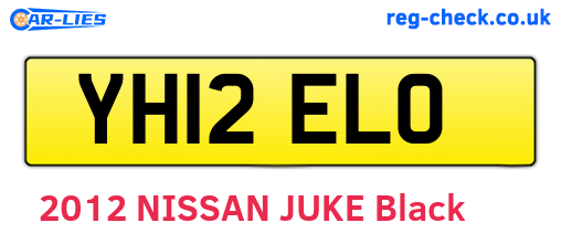 YH12ELO are the vehicle registration plates.