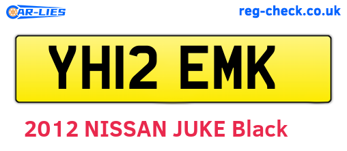 YH12EMK are the vehicle registration plates.