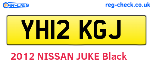 YH12KGJ are the vehicle registration plates.