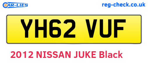 YH62VUF are the vehicle registration plates.