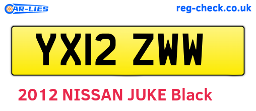YX12ZWW are the vehicle registration plates.