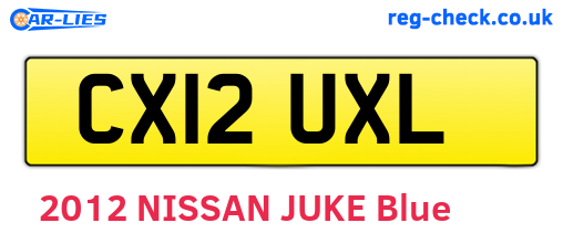 CX12UXL are the vehicle registration plates.