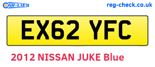 EX62YFC are the vehicle registration plates.