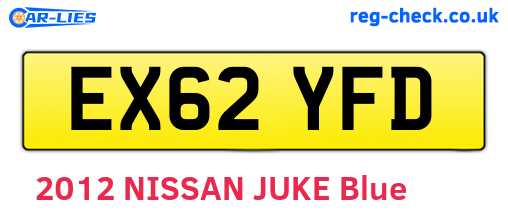 EX62YFD are the vehicle registration plates.