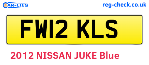 FW12KLS are the vehicle registration plates.