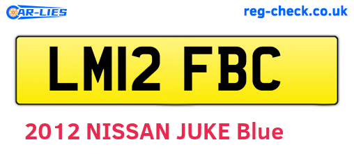 LM12FBC are the vehicle registration plates.