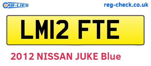 LM12FTE are the vehicle registration plates.