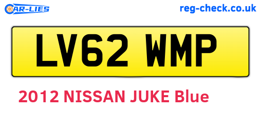 LV62WMP are the vehicle registration plates.