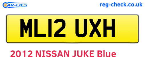 ML12UXH are the vehicle registration plates.