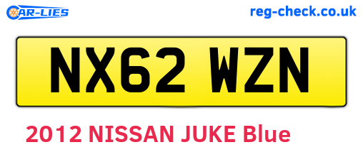 NX62WZN are the vehicle registration plates.