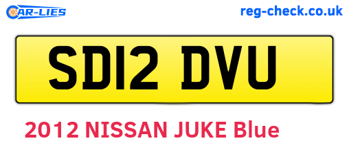 SD12DVU are the vehicle registration plates.