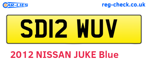 SD12WUV are the vehicle registration plates.