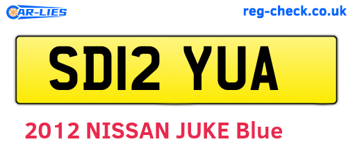 SD12YUA are the vehicle registration plates.