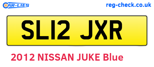 SL12JXR are the vehicle registration plates.