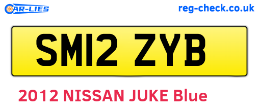SM12ZYB are the vehicle registration plates.