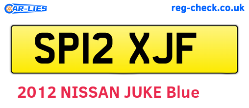 SP12XJF are the vehicle registration plates.