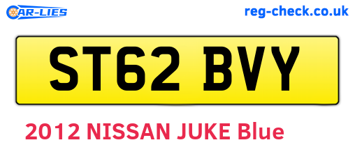ST62BVY are the vehicle registration plates.