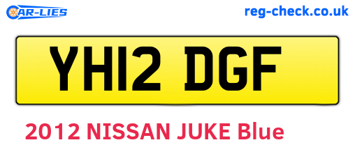 YH12DGF are the vehicle registration plates.
