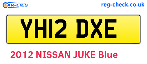 YH12DXE are the vehicle registration plates.