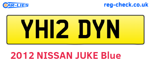 YH12DYN are the vehicle registration plates.
